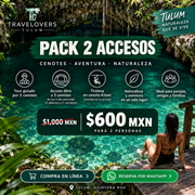 Pack 2 Tickets Cenotes Casa Tortuga
